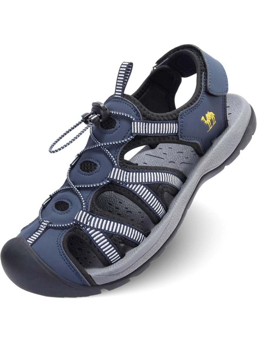 Men's Blue Closed Toe Outdoor Beach Hiking Rubber Waterproof Sport Sandals